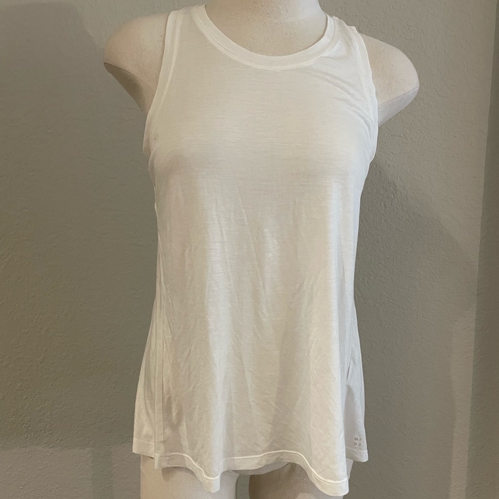 Sweaty Betty Easy Peazy Vest Tank Top in White Size Small NWT paid $48 loose fit